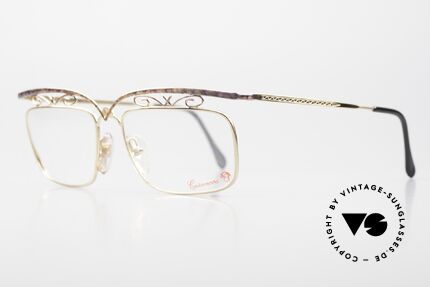 Casanova RC3 Besondere Brille Für Damen, vergoldeter Rahmen mit Muster in violett & braun, Passend für Damen