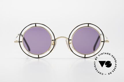 Casanova MTC 2 Runde Brille 24kt Vergoldet, venezianisches Design mit technischen Gimmicks, Passend für Herren und Damen