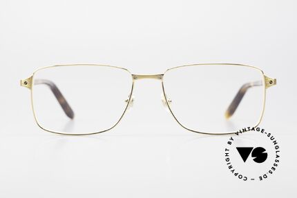 Cartier Core Range CT0040O Herren Luxusbrille Klassisch, Modell-Nr. CT0040O, color 004 (gold-havanna), Passend für Herren