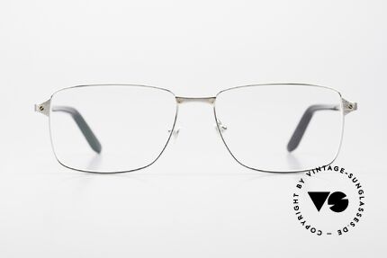 Cartier Core Range CT0040O Luxusbrille Klassisch Herren, Modell-Nr. CT0040O, color 005 (silber/schwarz), Passend für Herren
