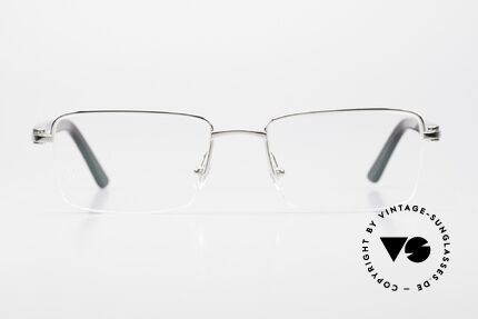 Cartier Core Range CT0042O Luxusbrille Klassisch Nylor, Modell-Nr. CT0042O, color 004 (silber/schwarz), Passend für Herren