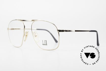 Dunhill 6046 80er Brille Horn-Applikation, vergoldeter Rahmen mit dezenten HORN-Applikationen, Passend für Herren