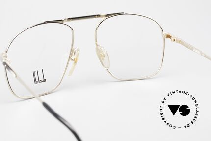 Dunhill 6046 80er Brille Horn-Applikation, KEINE retro Pilotenbrille, sondern echte vintage Brille, Passend für Herren