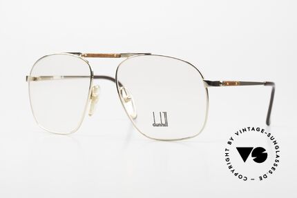 Dunhill 6046 80er Brille Leder-Applikationen Details