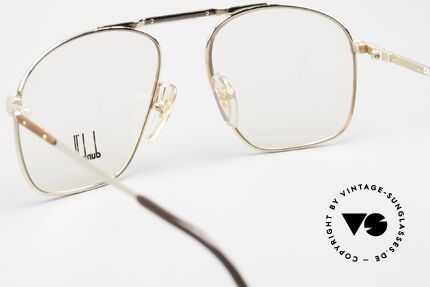 Dunhill 6046 80er Brille Leder-Applikationen, KEINE retro Pilotenbrille, sondern echte vintage Brille, Passend für Herren Dunhill 6046 80er Brille Leder-Applikationen, KEINE retro Pilotenbrille, sondern echte vintage Brille, Passend für Herren