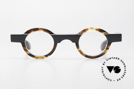Theo Belgium Porthos Azetat Brille Damen & Herren, ein markant rundes Modell für Damen und Herren, Passend für Herren und Damen