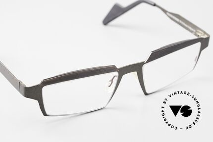 Theo Belgium Eye-Witness TV Pure Titanium & Horn Brille, ungetragen (wie alle unsere orig. Theo Brillenfassungen), Passend für Herren