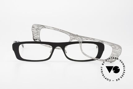 Theo Belgium Eye-Witness PJ Clip-On Front Titanbrille, Größe: large, Passend für Damen