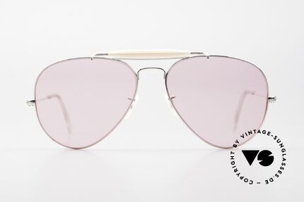 Ray Ban Outdoorsmann II Weissgold 80er Limited Edition, teure Ausführung in 1/30 10kt Weissgold-Doublé, Passend für Herren und Damen