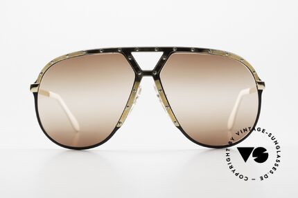Alpina M1 Double Gradient Brown Lenses, das alte Original von 1986 in schwarz und gold, Passend für Herren