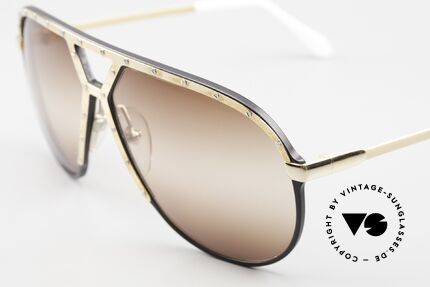 Alpina M1 Double Gradient Brown Lenses, echtes 80er Mode-Accessoire ("Stevie Wonder"), Passend für Herren