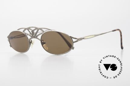 Matsuda 2844 Kleine 90er Designerbrille, Brillen-Brücke ist in Form einer Krone gestaltet; unique, Passend für Herren und Damen