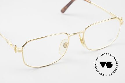 Gerald Genta Gold & Gold 04 90er Vintage Qualität Brille, ungetragenes Einzelstück mit Seriennummer, Gr. 54/19, Passend für Herren