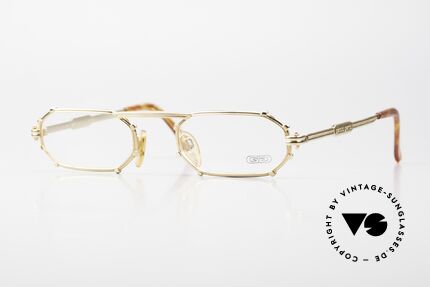 Gerald Genta Gold & Gold 02 24kt Vintage Brille Unisex, Gérald Genta: eher bekannt für außergewöhnliche Uhren, Passend für Herren und Damen