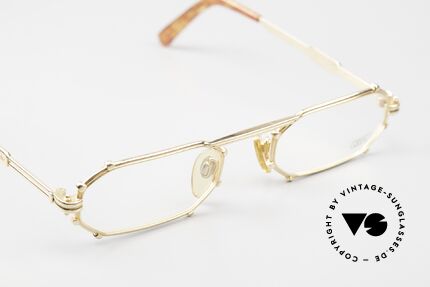 Gerald Genta Gold & Gold 02 24kt Vintage Brille Unisex, ungetragenes Einzelstück mit Seriennummer, Gr. 51/22, Passend für Herren und Damen