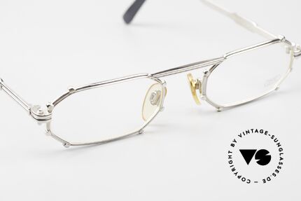 Gerald Genta Gold & Gold 02 Vintage Brille Achteckig 90er, ungetragenes Einzelstück mit Seriennummer, Gr. 51/22, Passend für Herren und Damen