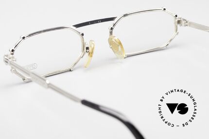 Gerald Genta Gold & Gold 02 Vintage Brille Achteckig 90er, keine Retrobrille; kostbares Original; platin-plattiert!, Passend für Herren und Damen