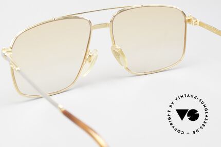 Gerald Genta New Classic 21 24kt Vintage Brille Herren, orange-Verlauf Sonnengläser (daher auch abends tragbar), Passend für Herren