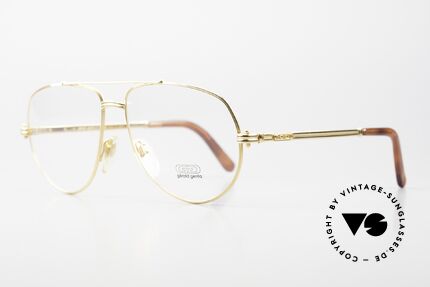 Gerald Genta New Classic 22 Herrenbrille Pilotenstil 24kt, entwarf u.a. die „GRANDE Sonnerie“ (Preis: ca. $1 Mio.), Passend für Herren