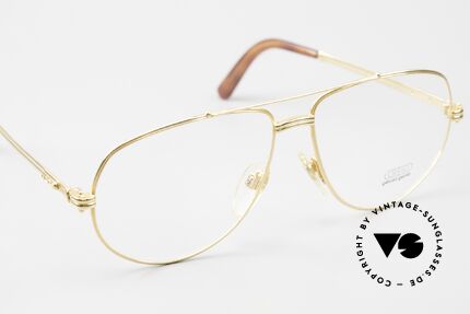 Gerald Genta New Classic 22 Herrenbrille Pilotenstil 24kt, entsprechend hohe Qualität dieses 1990er Jahre Modells, Passend für Herren