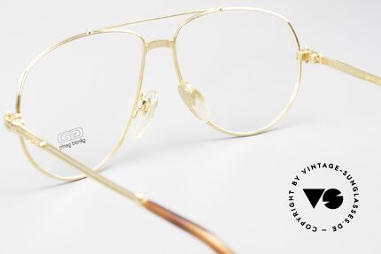 Gerald Genta New Classic 22 Herrenbrille Pilotenstil 24kt, ungetragenes Einzelstück mit Seriennummer, Gr. 60/14, Passend für Herren