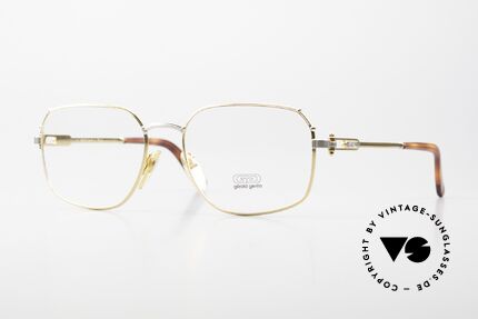 Gerald Genta Gold & Gold 08 90er Vintage Luxus Brille, X-Large 1990er Herren-Brillenfassung von Gérald Genta, Passend für Herren