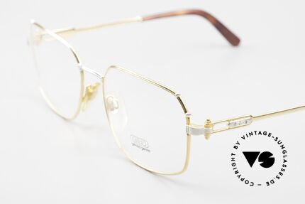 Gerald Genta Gold & Gold 08 90er Vintage Luxus Brille, LUXUS-Accessoires (wie z.B. Brillen) kamen später dazu, Passend für Herren