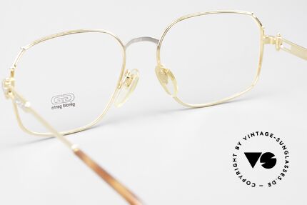 Gerald Genta Gold & Gold 08 90er Vintage Luxus Brille, ungetragenes Einzelstück mit Seriennummer, Gr. 59/18, Passend für Herren