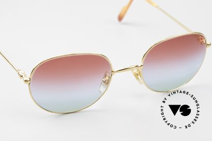 Cartier Antares - M Runde 90er Luxus Sonnenbrille, ungetragen mit triple-gradient Gläsern, 100% UV Schutz, Passend für Herren und Damen
