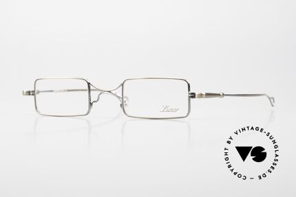 Lunor X-Bridge Square Edle Brille in Antik Gold Details