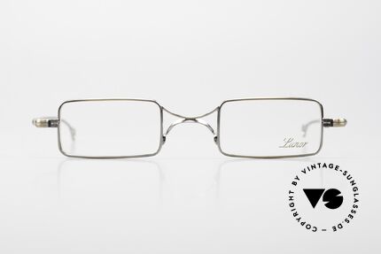 Lunor X-Bridge Square Edle Brille in Antik Gold, ohne große Logos; stattdessen mit zeitloser Eleganz, Passend für Herren und Damen