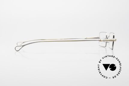 Lunor X-Bridge Square Edle Brille in Antik Gold, natürlich ungetragen und mit orig. Lunor Hartetui, Passend für Herren und Damen