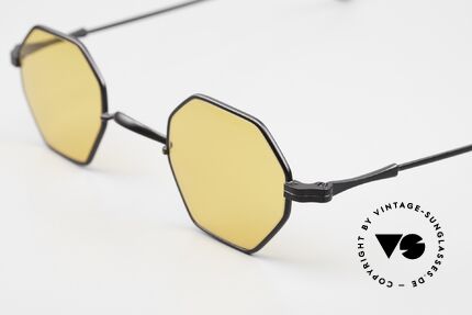 Lunor II 11 Designerbrille 90er Unique, Fassung in klassisch schwarz und Gläser in orange, Passend für Herren und Damen