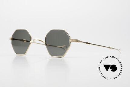Lunor I 11 Telescopic Gold Plated Luxus Fassung, mit genialen Schiebebügeln bzw. Teleskopbügeln, Passend für Herren und Damen