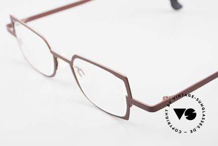 Theo Belgium Transform Vintage Metallbrille Damen, Color 763 (weinrot); Large Gr. (41-22), 140mm, Passend für Damen