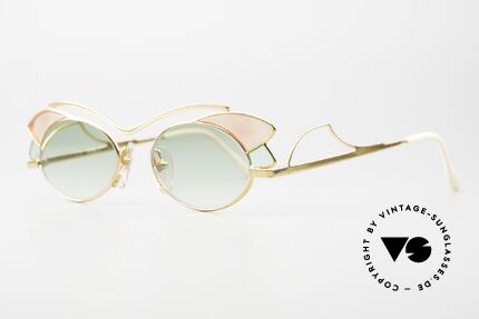Casanova LC1 Murano Glas Sonnenbrille, 24kt vergoldete Fassung mit berühmten MURANO-Glas, Passend für Damen