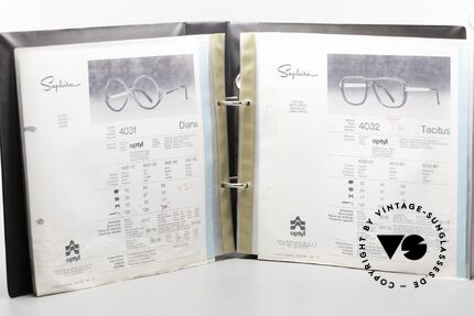 Optyl Catalog Saphira Brilleninfos Für Fachleute, Porsche, Dunhill, P. Picasso, Viennalina, Saphira,, Passend für Herren und Damen