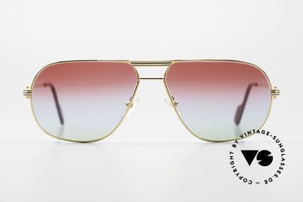 Cartier Tank - M 22kt Vergoldet Dreifarbig VL, kostbare und markante vintage Brille im zeitlosen Design, Passend für Herren