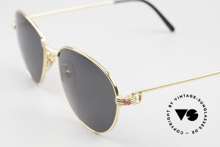 Cartier S Rubis 0,34 ct - M Echte Rubinen Brille 80er, dunkelgraue Sonnengläser mit 100% UV Schutz!, Passend für Damen Cartier S Rubis 0,34 ct - M Echte Rubinen Brille 80er, dunkelgraue Sonnengläser mit 100% UV Schutz!, Passend für Damen