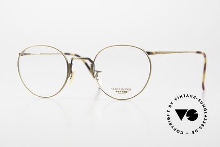 Oliver Peoples OP10 Kleine Brille Panto Rund, vintage Oliver Peoples Brillenfassung der späten 80er, Passend für Herren und Damen