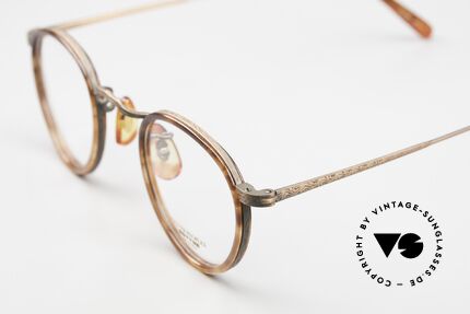 Oliver Peoples MP2 Kleine Designer Brille Rund, "1282" = Azetat Farbcode, "BR" = Metallfarbe (bronze), Passend für Herren und Damen