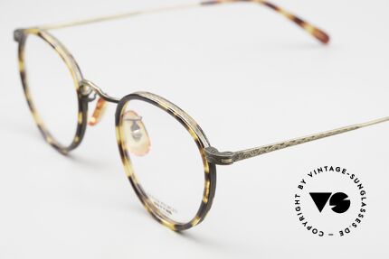 Oliver Peoples MP2 Made in Japan 90er Brille, "DTB" Azetat Farbcode, "AG" Metallfarbe (antik gold), Passend für Herren und Damen