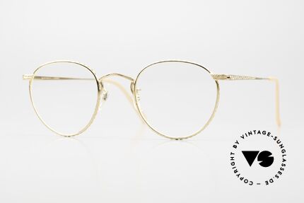 Oliver Peoples OP47 Alte Vintage Brille Vergoldet, vintage Oliver Peoples Brille; Panto-Stil von 1991, Passend für Herren und Damen