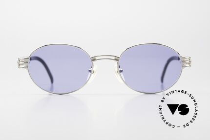 Jean Paul Gaultier 57-5107 Ovale Vintage Sonnenbrille, ovales Metallgestell; made in Japan; TOP-Qualität, Passend für Herren und Damen