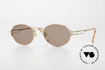 Jean Paul Gaultier 55-4173 Ovale Vintage Sonnenbrille, einzigartige Jean Paul Gaultier Designersonnenbrille, Passend für Herren und Damen