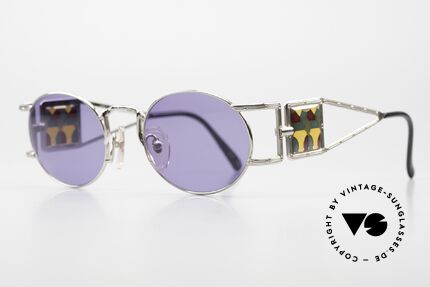 Jean Paul Gaultier 56-4672 Kunstvolle Sonnenbrille Oval, kunstvolle vintage Sonnenbrille in Top-Qualität, Passend für Herren und Damen