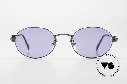 Jean Paul Gaultier 55-5104 Ovale Designer Sonnenbrille, genialer Bügel-Klappmechanismus mit Sprungfedern, Passend für Herren und Damen