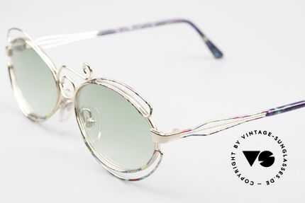 Casanova RC5 Besonders Elegante Brille, vergoldeter Rahmen mit grandiosem bunten Muster, Passend für Damen