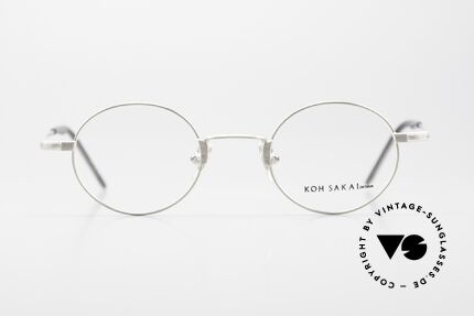 Koh Sakai KS9700 Runde Brille Titanium 90er, Größe 44-21 (für große Sehstärken geeignet), Titanium, Passend für Herren und Damen