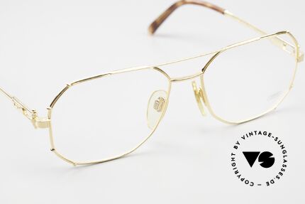 Gerald Genta Gold & Gold 01 Außergewöhnliche Luxusbrille, entsprechend hohe Qualität dieses 1990er Jahre Modells, Passend für Herren